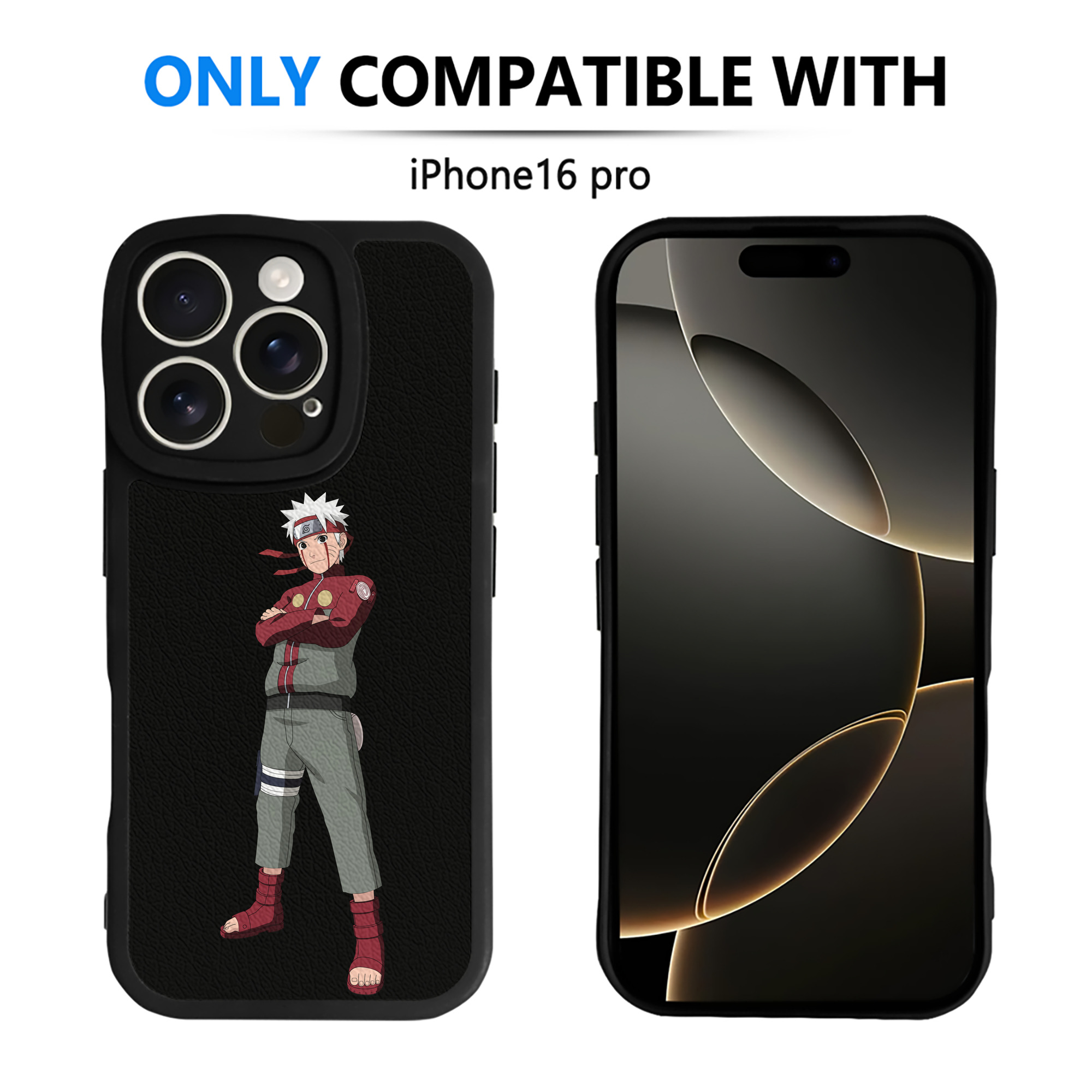 （画像用） NARUTO -ナルト- うずまき ナルト Uzumaki Naruto 【iPhone 16シリーズ対応】シリコンスマホケース（レザー調） 材質：シリコン